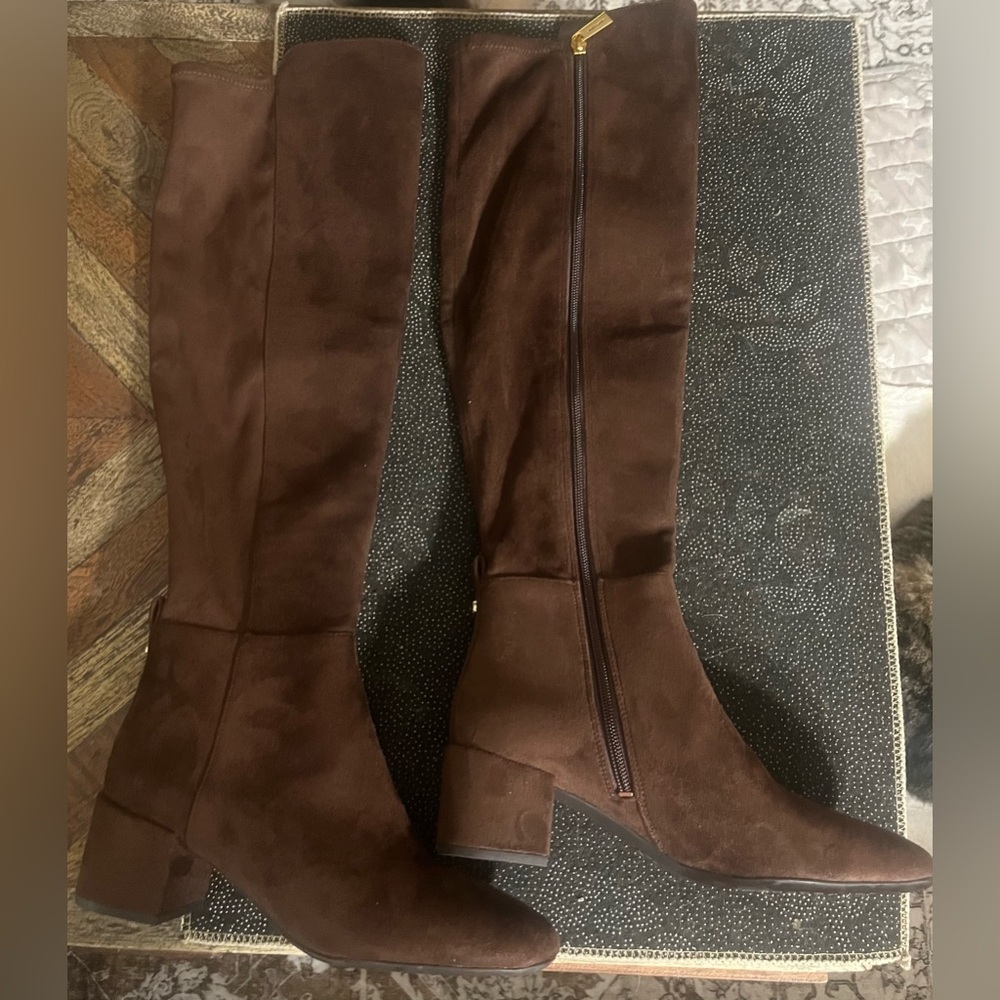 MICHAEL Michael Kors Braden brown suede tall boots size 6.5m - Picture 3 of 7